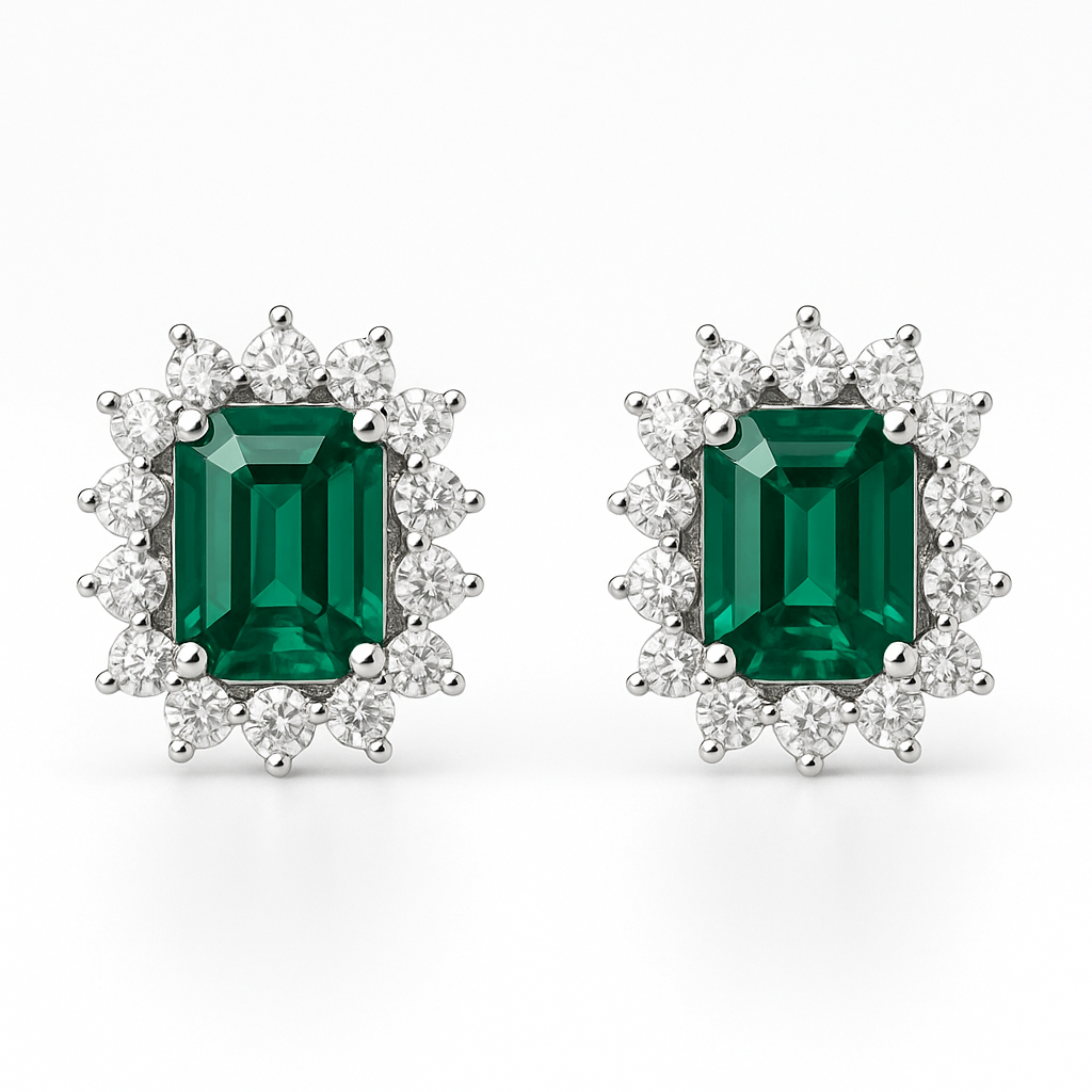 PENDIENTES BRILLITAS ESMERALDA