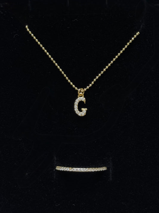 SET 6 anillo+cadena+charm