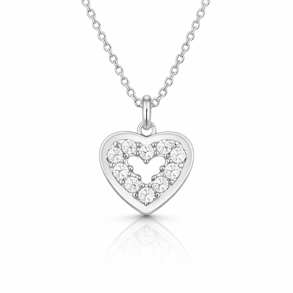 COLLAR CORAZON PLATA
